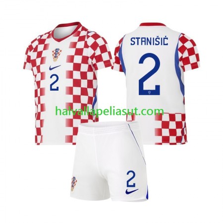 Jalkapallo Pelipaidat/Peliasut Kroatia Josip Stanisic 2 Lasten Kotipaita World Cup 2026 Lyhythihainen Jalkapallo Pelipaidat/Peliasut Kroatia Josip Stanisic 2 Lasten Kotipaita World Cup 2026 Lyhythihainen